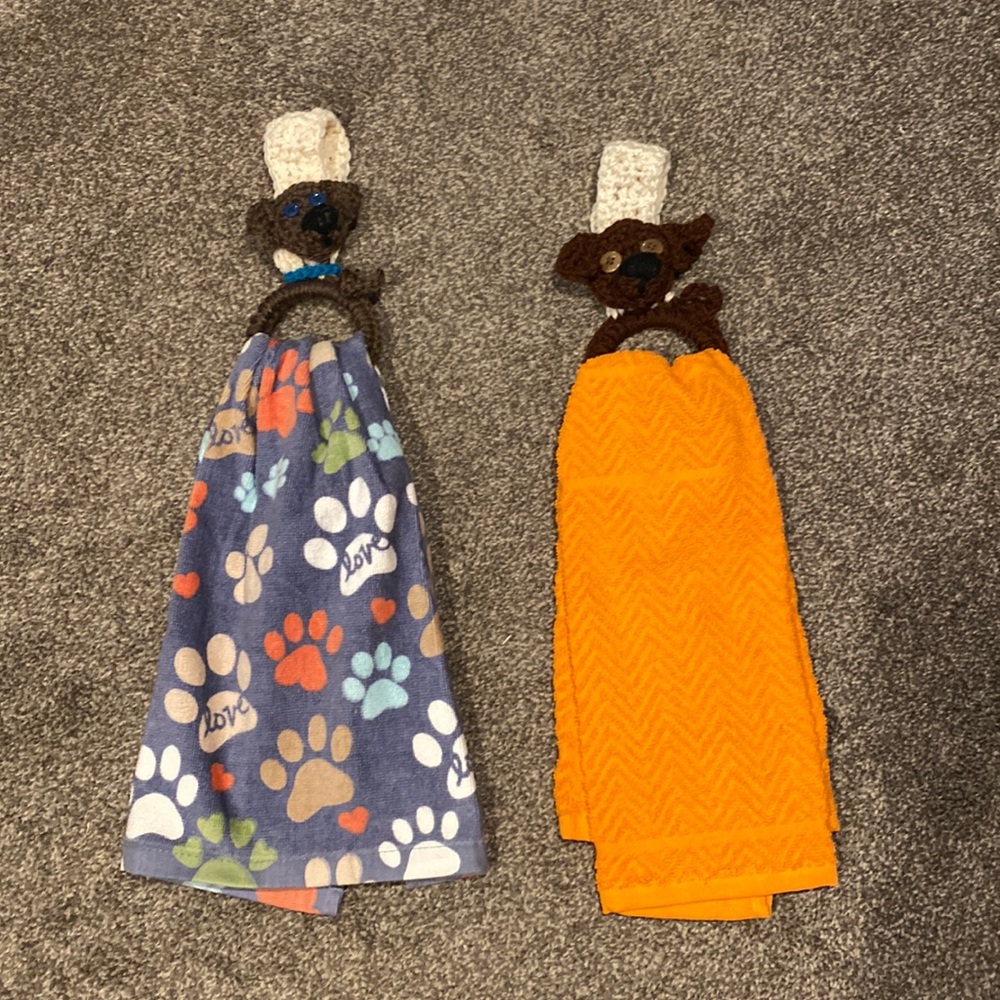 Two Handmade doggie towels. Brand New!